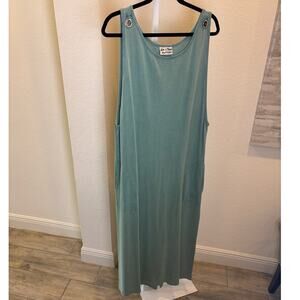 Liz & Jane Clothes Green Sleeveless Cotton Casual Maxi Dress Size Medium Large